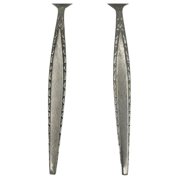 Oneida Community Stainless Venetia Slotted Serving Tablespoon Pierced Spoon 2pc - Picture 4 of 9